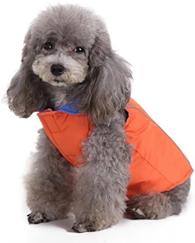 Smalllee_lucky_store xcw0044-larange s jaqueta de casaco de inverno para chihuahua, laranja, pequeno