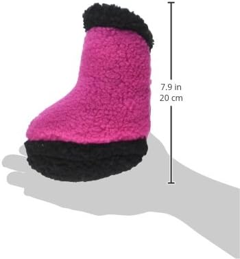 Rascals Fleece Boot Squeaky Dog Toy, 6 , rosa flamingo/preto