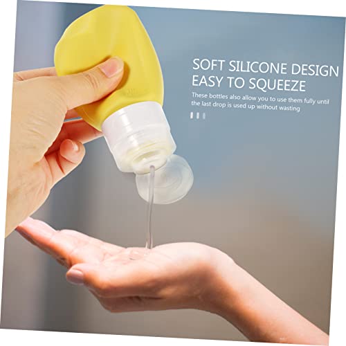 Hemoton 4pcs loção garrafa sub -garrafa Squeezable Tubos de silicone Garrafas de viagens de silicone Travel Shampoo