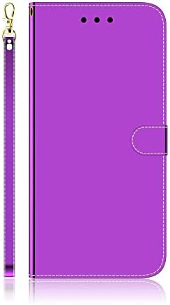 Capa de carteira de capa de telefone natumax para tecno spark 8p, tampa de ajuste esbelta de couro PU premium para Spark 8p, 2 slots de cartas, suporte de visualização horizontal, estojo durável, roxo