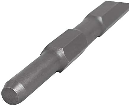 X-Dree 75mm Largura 280mm Comprimento de aço cromado Hole de broca de broca plana cinza cinza (75 mm ancho 280 mm longitud