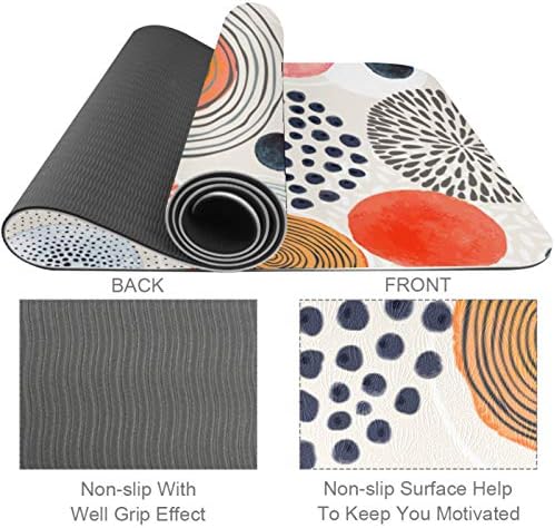UNICEY Colorido Circle Patternyoga tapete de ioga não deslizante para mulheres e meninas exercícios de tape