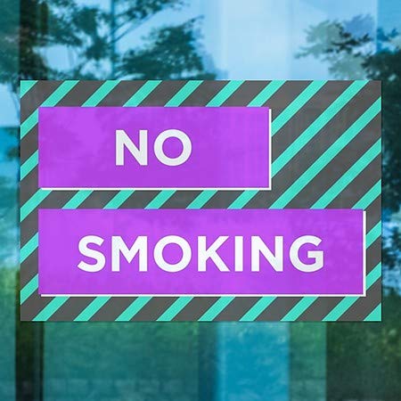 CGSignLab | Janela não fumando -moderna Janela se apegando | 27 x18
