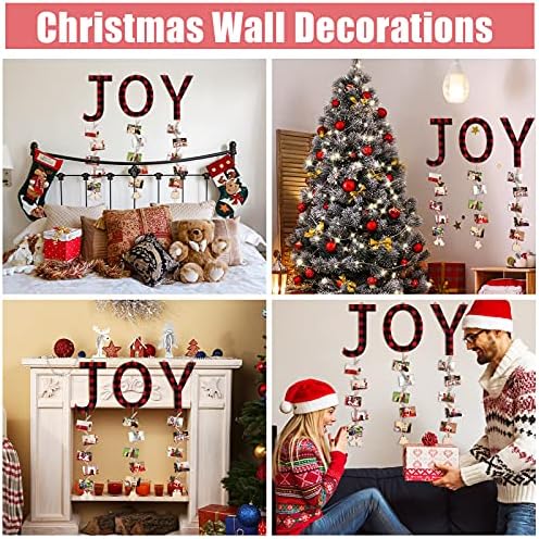 Maitys titular de cartão de natal Joy Photons exibir quadros de cartas de família decoração de parede pendurada