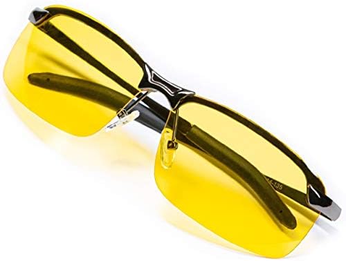 Óculos de condução noturna anti -brilho polarizados com estojo elegante - visão noturna/ óculos TAC - para dirigir - óculos noturnos