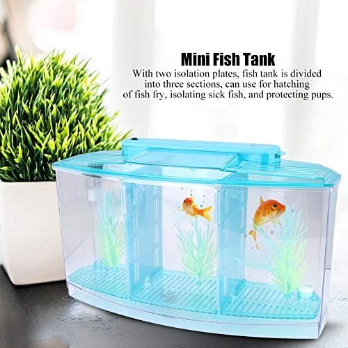Tanque de peixes Betta Lizealucky, isolamento de luz ajustável acrílico pequeno aquário com luz LED, kit de partida de tanque