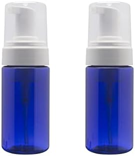 2pcs 100 ml de cobalto azul recarregável garrafas de bomba de espuma vazia de espuma pequena dispensadora de sabão para limpador