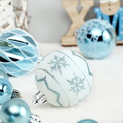 Ornamentos de bola de Natal -73pcs Surnamentos de Natal, vários estilos ornamentos para árvores de Natal, ornamentos coordenados