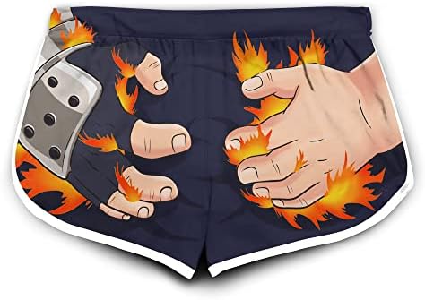 Drawyme My Hero Academia Women Shorts, Shorts de ginástica para mulheres, Melhores shorts de anime, shorts de exercícios