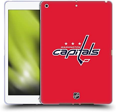 Projetos de capa principal licenciados oficialmente NHL Plain Washington Capitals Soft Gel Case compatível com Apple
