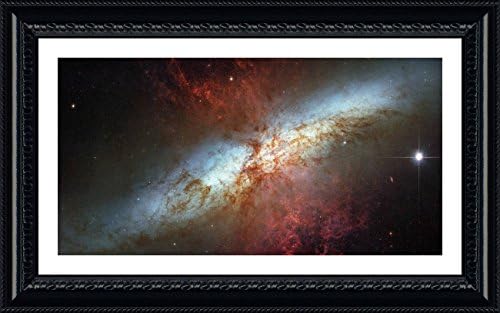 ALONLINE ART - NASA Starburst Galaxy Messier 82 M82 por Space Galaxy | Imagem emoldurada preta impressa em tela