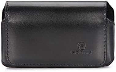 Caso de couro preto Capa de couro de proteção Bolsa protetora Clipe giratório do coldre para Verizon LG Exalt 2 - Verizon LG EXALT