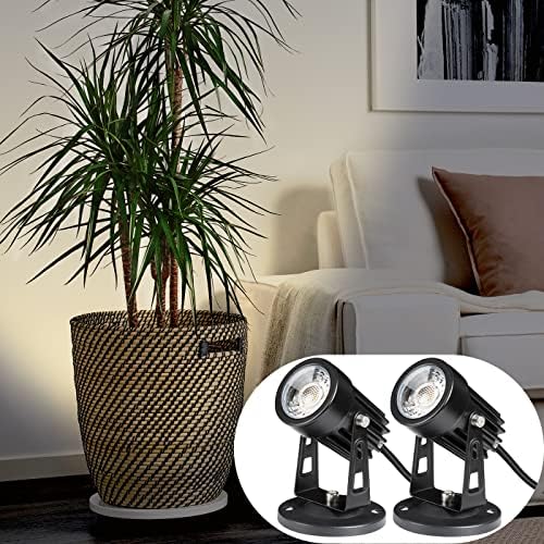 Sunvie 2 pacote Luzes de ponto LED Indoor For Plants Llights Spotlight Lâmpada iluminação de sotaque para plantas internas