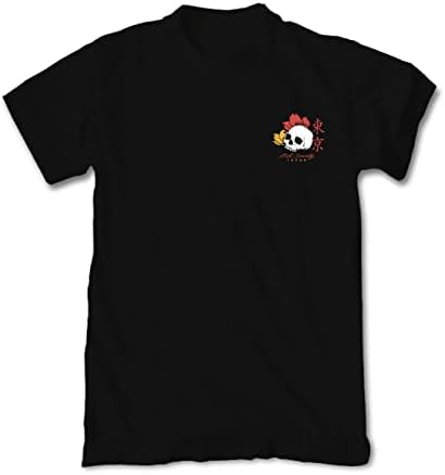 T-shirt de moda de manga curta e bordada de manga curta da Riot Society