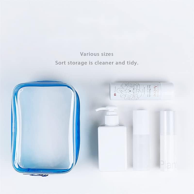 Sacos de viagem transparentes para produtos de higiene pessoal, bolsa de higiene de higiene clara e leve, 2 bolsa transparente