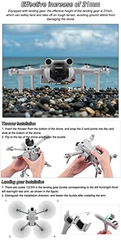 Ieago RC Drone Airdrop para DJI mini 3 Pro/Mini 3 Carga útil Dispositivo de transporte de dispositivos de transporte