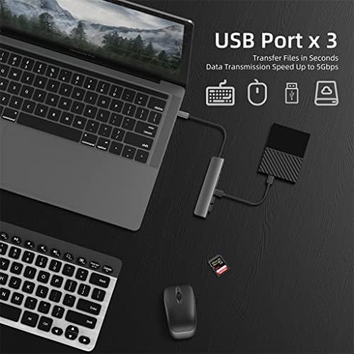 MBBJM USB 3.1 TIPO C para adaptador 4K USB C Hub com Hub 3.0 2.0 TF SD SD Slot PD para Splitter USB C