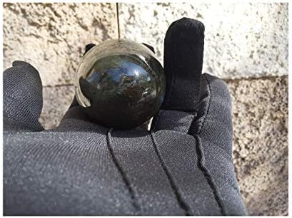 bola de esfera de labradorita natural de Diangelo com belo flash azul - cura do chakra reiki cura - Ø 2 polegadas, 204 gr peso