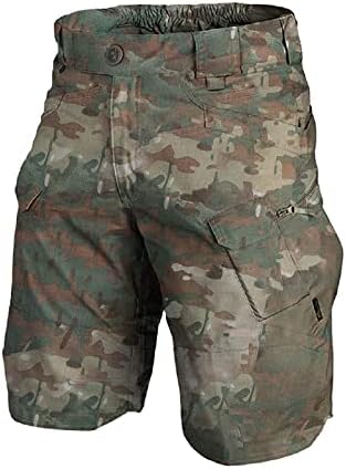 Shorts militares masculinos de wenkomg1 bolsões de estilo retrô de estilo de estilo retro de estilo de trabalho casual