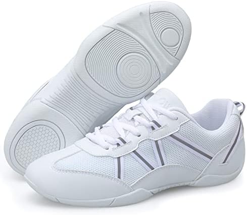 Lefflow Cheer Shoes Girls adolescentes meninas brancas tênis de líderes de torneira feminino