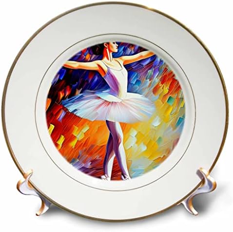 Arte digital de balé 3drose - bailarina deslumbrante dançando. Cores em chamas ricas - placas