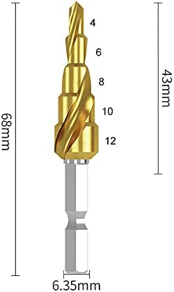 GOONSDS HSS Etapa Auger Drill Bit 4241 Ferramentas de orifício de metal Bit Ferramentas elétricas 1pc, 5 etapas