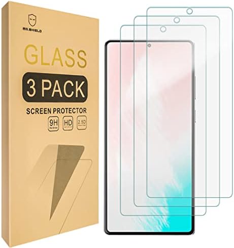 Mr.Shield [3-Pack] projetado para o Samsung Galaxy Note 20 [Impressão digital Compatível] [vidro temperado] [Japan Glass With 9H Drain] Protetor de tela com substituição de vida útil