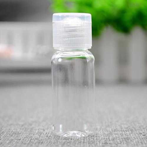 12pcs 15ml/0,5 oz de plástico transparente de plástico transparente garrafa com tração macia com tampa de flip para estética da amostra de amostra de amostra de gel emultores de higienetries contêineres de armazenamento