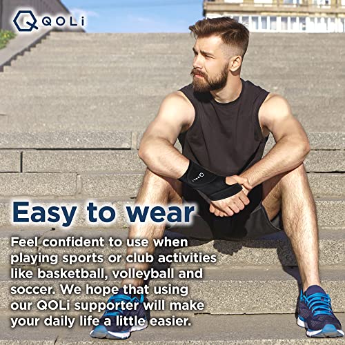 Qqoli suporta suporte de pulso, ajuste, alívio da dor no túnel carpo de tala lesões almofadadas esportes ajudam um tamanho único
