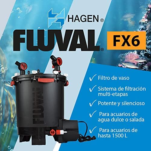 Filtro de aquário Fluval FX6 de alto desempenho, filtro de calvilhas para aquários de até 400 gal.