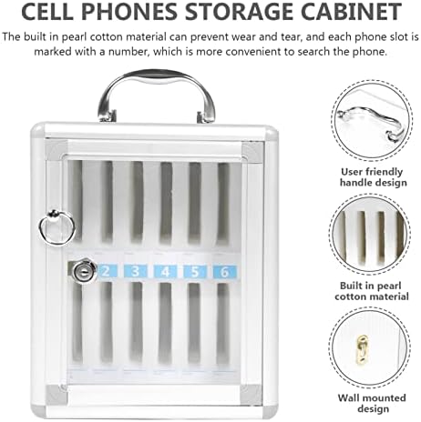Cabilock Phone Cadeir Alumínio da liga de alumínio Capítulo de bolso celular Armário de armazenamento parede- montado