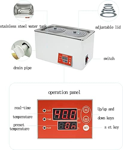 Banho de água temperatura constante de laboratório Ansnal, controle preciso da temperatura, Timing Display Display Equipamento
