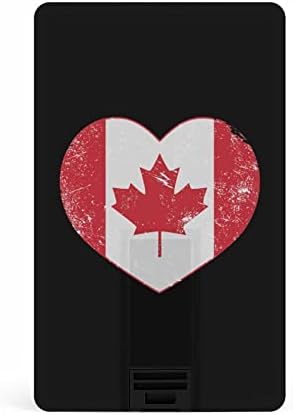 Cartão de crédito de bandeira retro do coração do Canadá unidades flash de memória personalizada preenches corporativos e brindes promocionais 64G