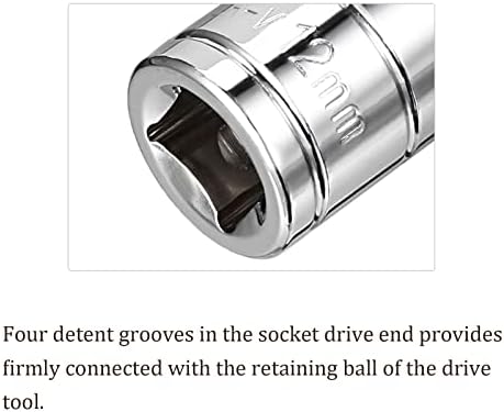 Soquete raso de 6 pontos Kozelo - [3/8 polegadas x 12mm] unidade quadrada para reparo de equipamentos mecânicos de carro, tamanhos
