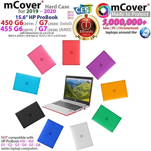 McOver Case Compatível para 2019 ～ 2020 15,6 HP ProBook 450 G6 / G7, Probok 455 G6 / G7 Series Somente PC - Black