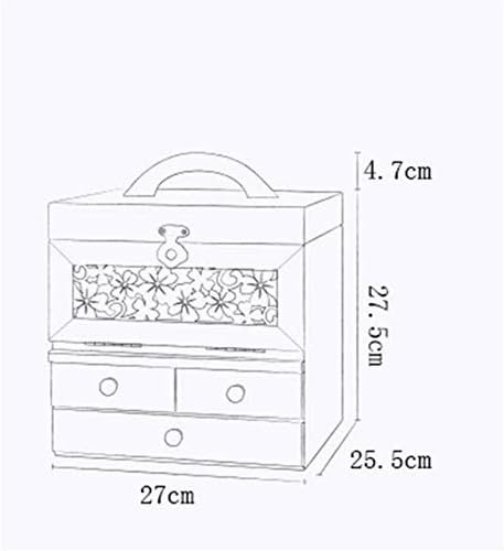 Jóias Caixa -Openwork Wooden Storage Acessórios de várias camadas de camada Acessórios de casamento
