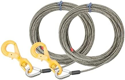 MyTee Products Wire ROPE ACOMENTO DE ACODO DE AÇO 3/8 x 50 'Golpeta de bloqueio automático Towing