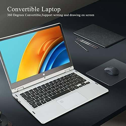 PC de laptop Ashata 13,3 polegadas, para Intel J4105 1,50GHz Quad Core 16 GB RAM + 512 GB SSD 2 em 1 em 1 laptop