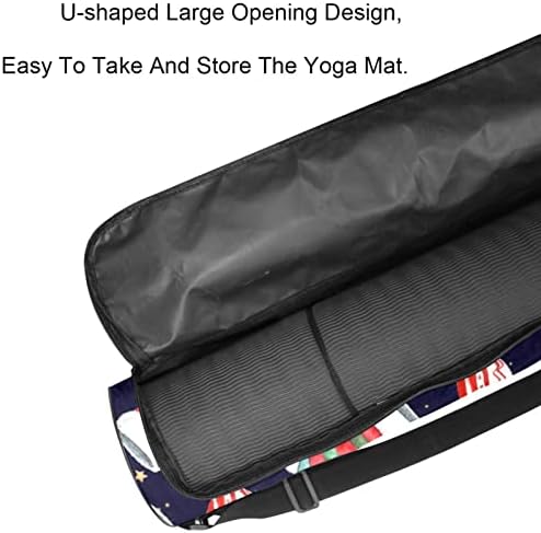 Bolsa de tapete de ioga para estéril Yoga Mat, Exercício de ioga transportadora de tapete de ioga Full-Zip Yoga com padrão de elemento