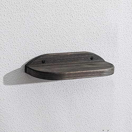 Ponto de zero, pequenas prateleiras flutuantes para o conjunto de paredes de 2 semicírculo trapézio de madeira 10