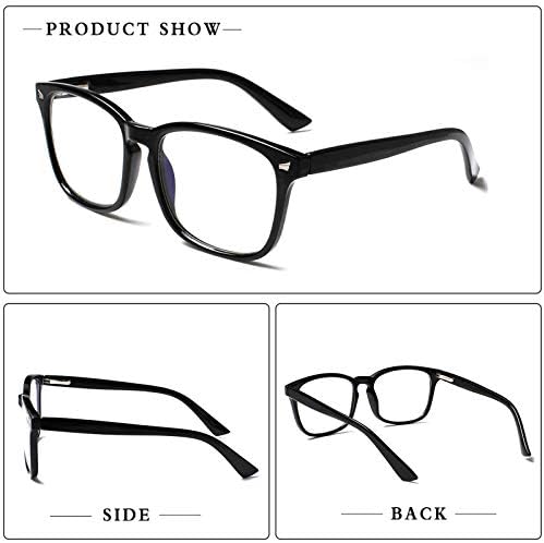 Sumkyle 2-Pack Progressive Multifocal Anti-Blue Light Reading Glasses para mulheres e homens Fashion yeglasses Frame