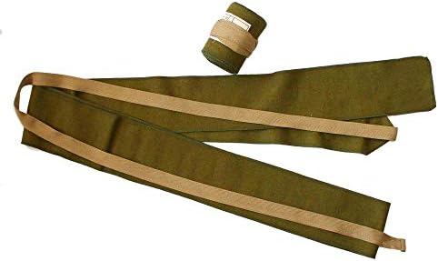Reprodução WW2 Soldado japonês Field Leggings verdes Palinhas de lã puttee