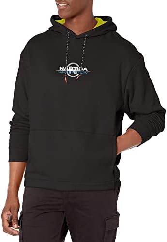 Competição de Nautica Men's Competition Menido de Logo Pullover de Logo de forma sustentável