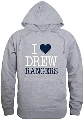 W Republic I Love Drew University Rangers Fleece Hoodie Sweworkshirts