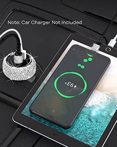 Cabo Bling USB C para USB C, decoração de cristal 3,2ft USB tipo C Charging rápido Cordo trançado de nylon compatível