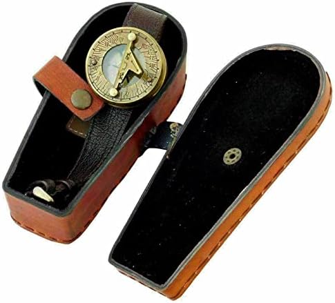 Bússola de pulso náutico 2 Com o item de estilo de relógio de couro de couro