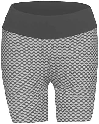 Shorts atléticos de cintura alta mulher shorts plifos shorts de bunda Scrunch butt butt elástico cor de cor de malha de