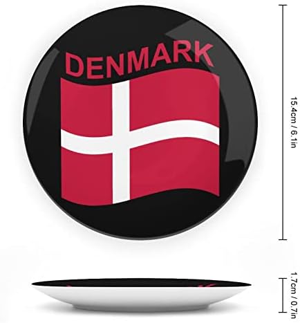 Bandeira da Dinamarca Placas decorativas de ossos de cerâmica com ornamentos pendurados pratos de jantar