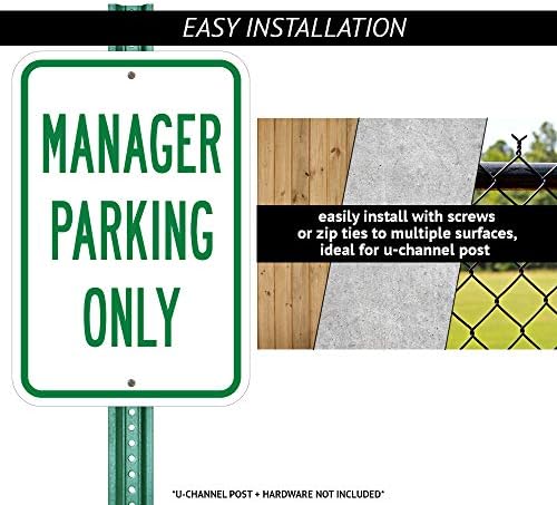 Sem estacionamento na calçada ou meio -fio | 12 x 18 Balanço de alumínio pesado Sinal de estacionamento à prova de ferrugem | Proteja