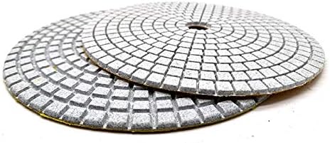 2PCs 7 polegadas 180mm Diamante Polishing Pads Grits para granito Polimento de mármore de concreto úmido/seco 300